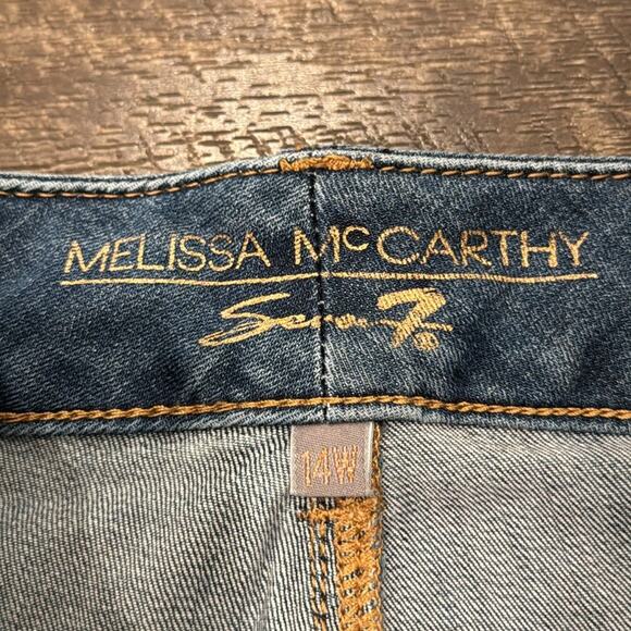 Melissa McCarthy Seven7 Women's Flower Embroidered Distressed Jean Size 14W - Picture 6 of 8